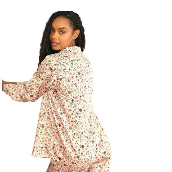 NWT Anthropologie Papinelle Christmas Stars in Berry Pink Size S - Picture 6 of 7